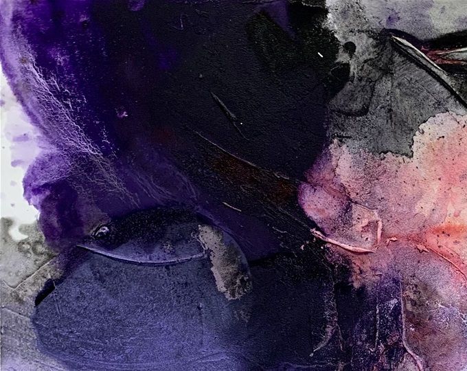 Titel: Akelei - 80x100 cm - oil