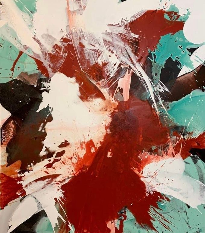 Titel: Dilja - 160x140 cm - aquarylic