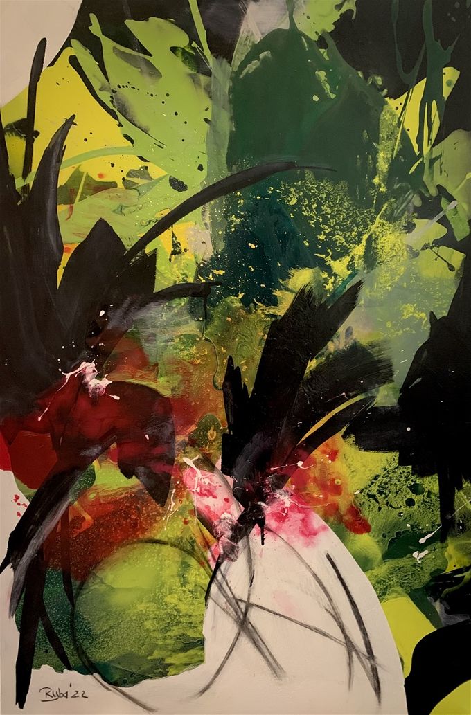 Titel:Yngvi 2 - 120x80 cm - aquarylic