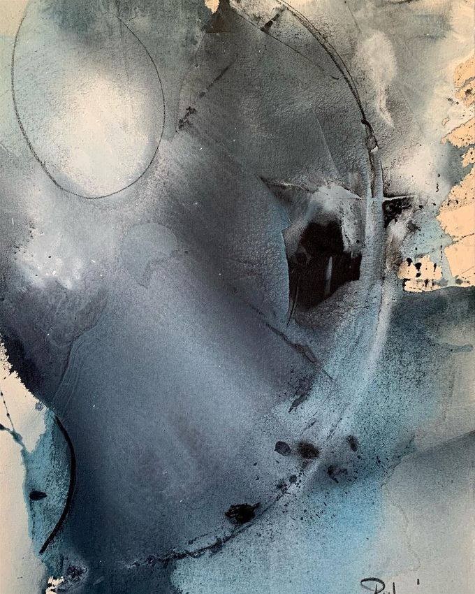 Ohne Titel - aquarylic on raw canvas
